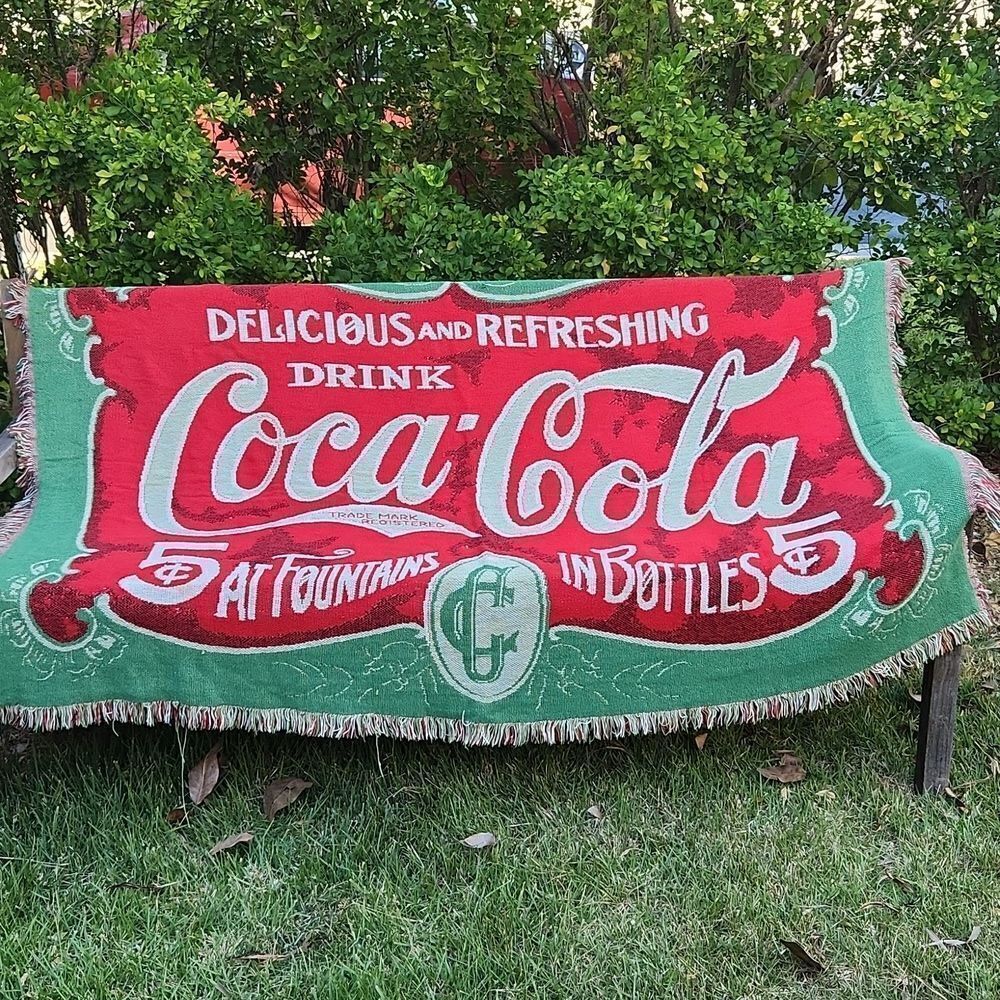 Vintage Coca-Cola Christmas Tapestry Blanket